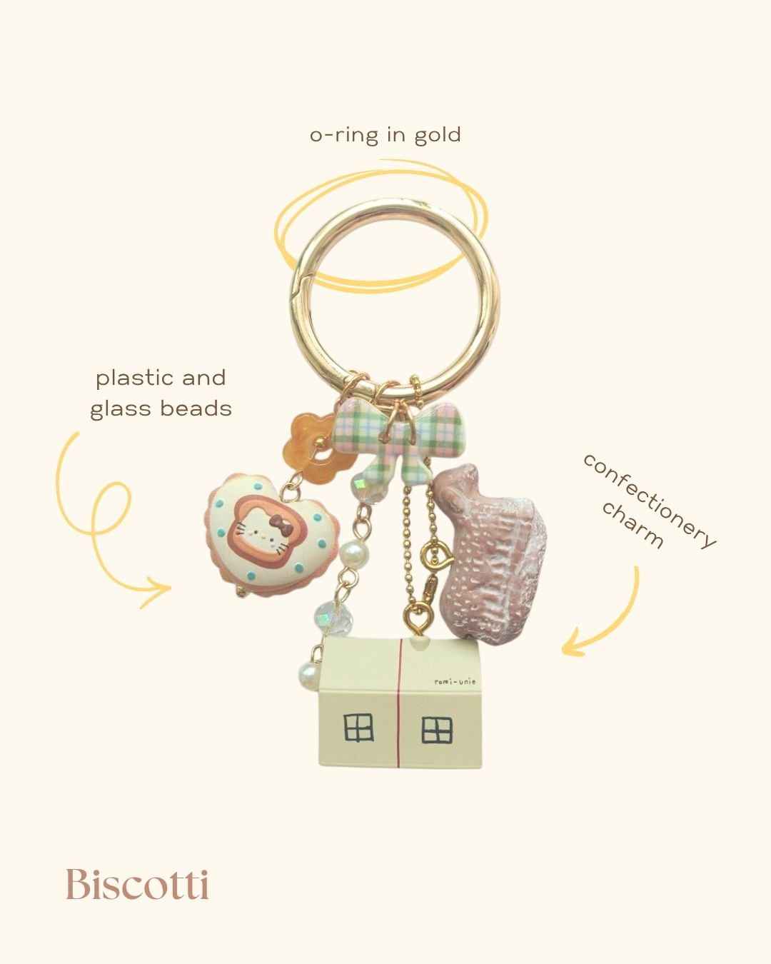 Biscotti Confectionery Bag Charm