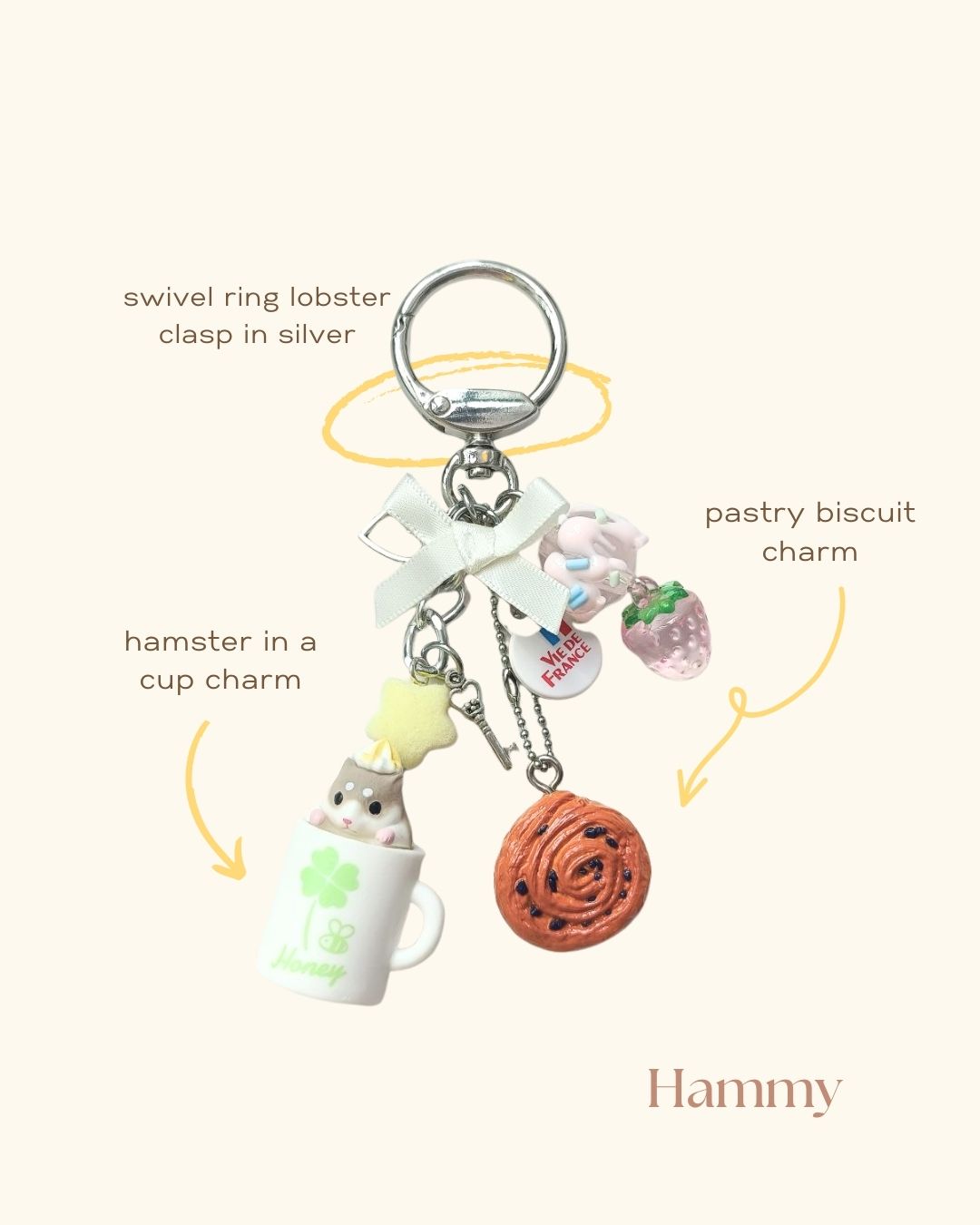 Hammy Hamster Bag Charm