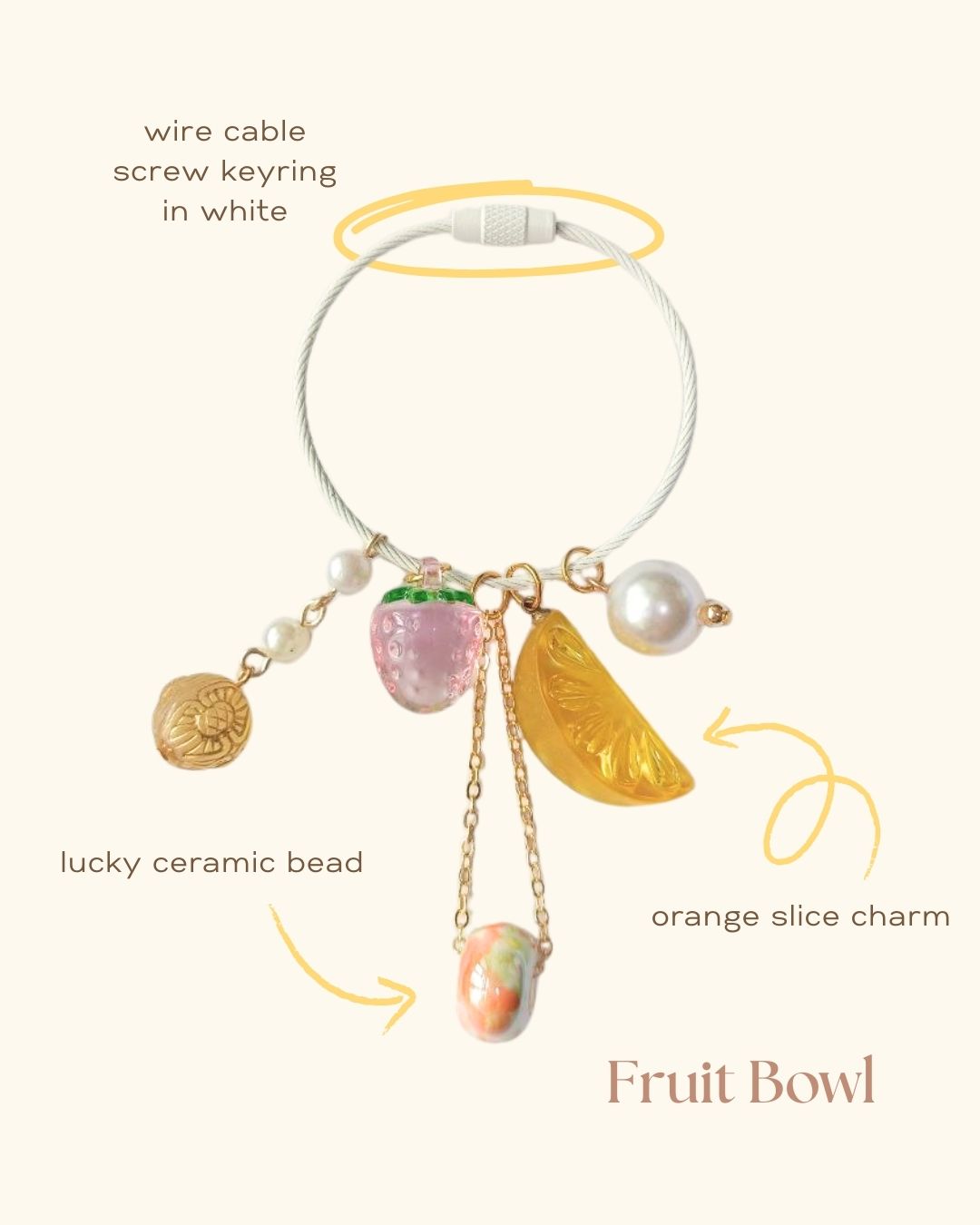 Fruit Bowl Bag Charm