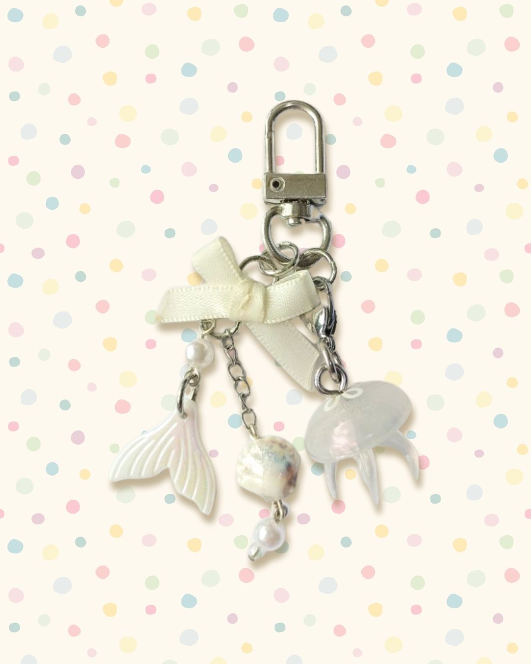 Moon Jelly Jellyfish Bag Charm