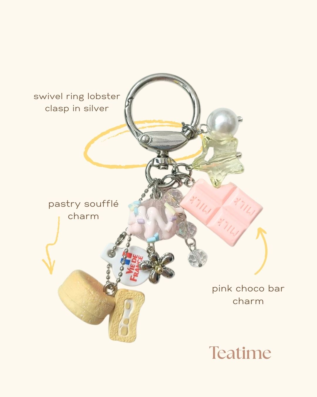Teatime Desserts Bag Charm